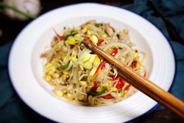 黄豆芽炒肉丝的做法图解11