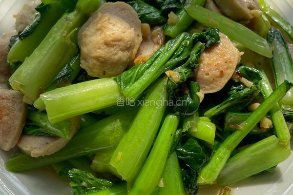 肉丸子炒小芥菜的做法图解11