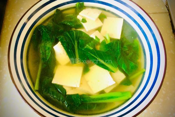 菜心豆腐汤的做法图解8