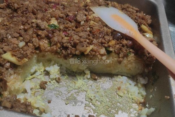 肉沫鸡蛋蒸米饭的做法图解6