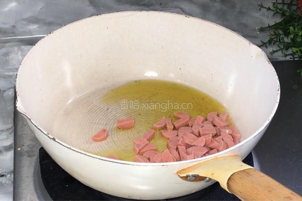 火腿西兰花炒豆渣的做法图解5