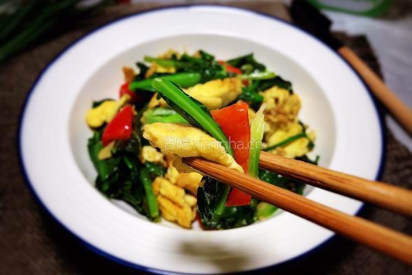 青菜炒鸡蛋的做法图解9