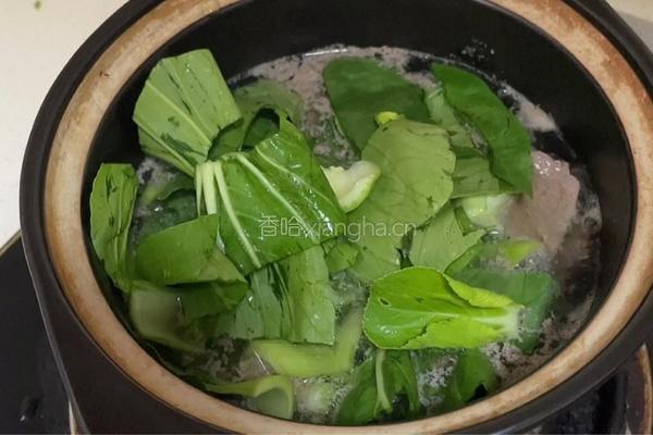 猪肝青菜汤的做法图解4