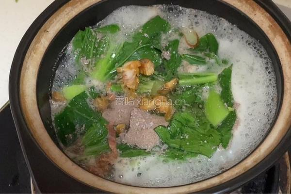 猪肝青菜汤的做法图解8
