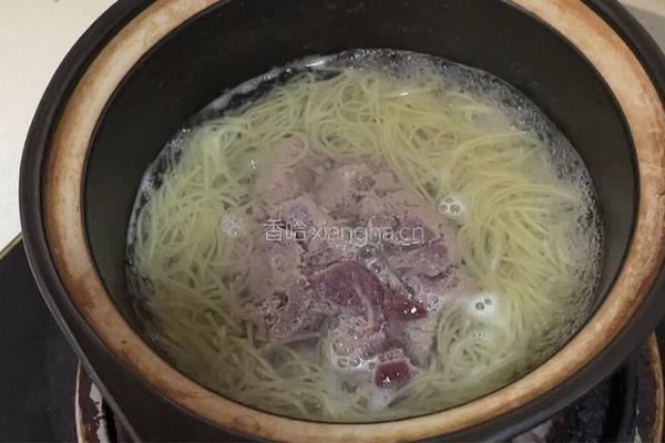 猪肝面线的做法图解4