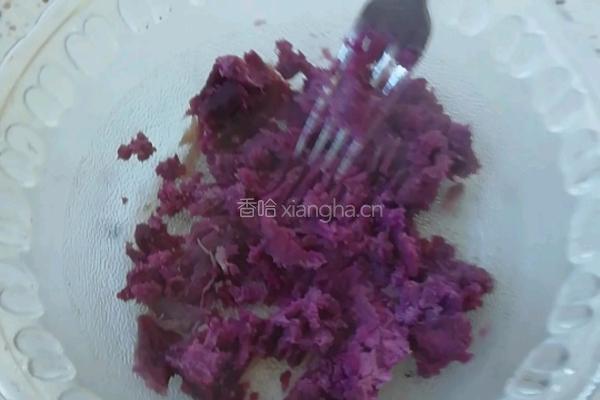 紫薯豆沙福袋的做法图解1
