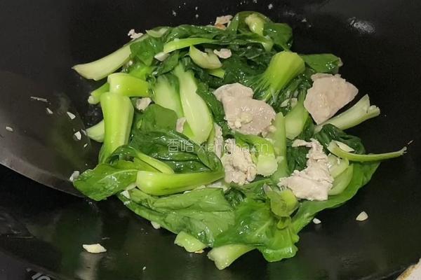 肉片炒上海青的做法图解6