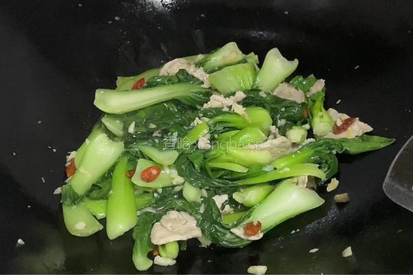肉片炒上海青的做法图解9