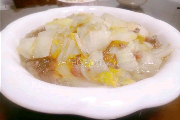五花肉烧大白菜的做法图解1