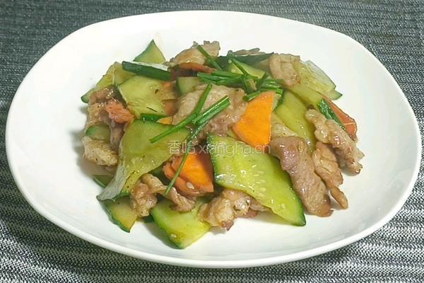 黄瓜胡萝卜炒肉片的做法图解11