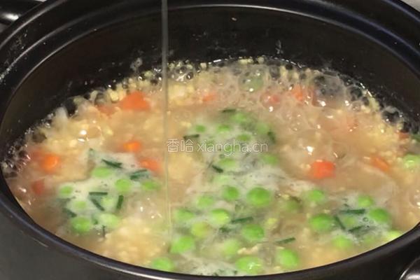 三色丁肉末粥的做法图解10