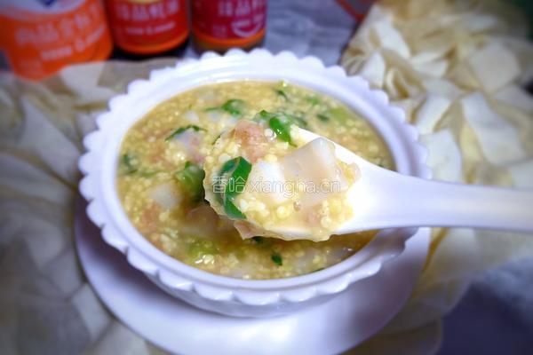 莲藕肉末小米粥的做法图解13