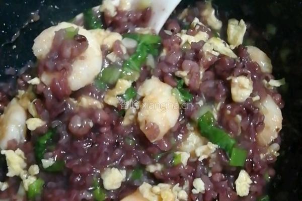 鲜虾紫米粥的做法图解8