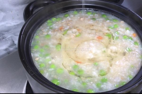 豌豆肉末粥的做法图解7