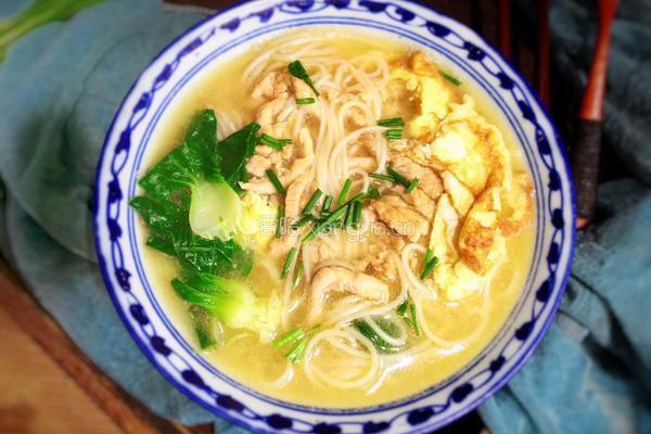 青菜鸡蛋肉丝汤面的做法图解12