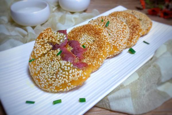 豆沙馅南瓜饼的做法图解12