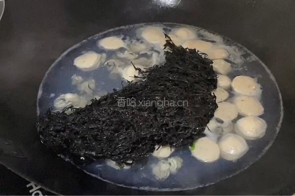 紫菜丸子海蛎汤的做法图解5