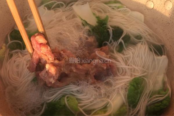 青菜肉丝汤面的做法图解8