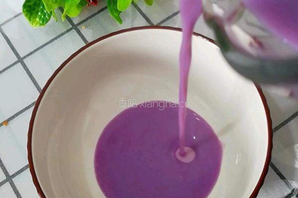 山药紫薯牛奶的做法图解5