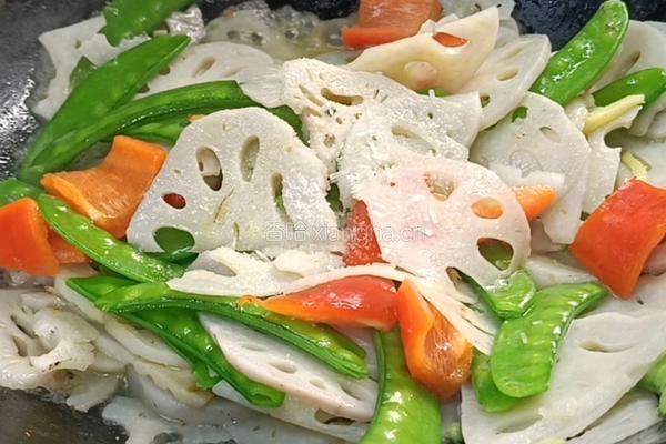 荷兰豆炒藕片的做法图解9