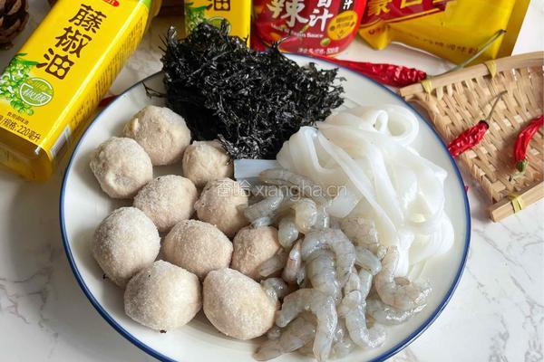 虾仁紫菜河粉的做法图解1