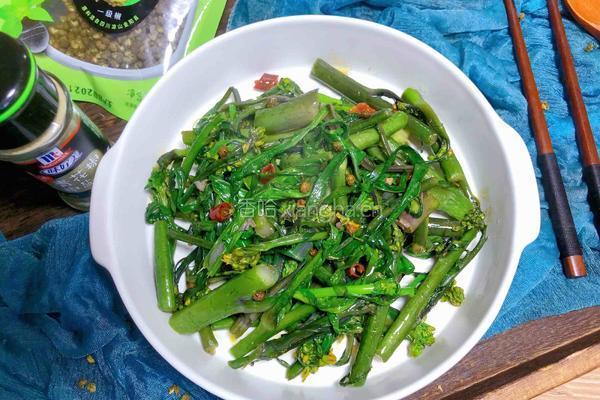 麻辣红菜苔的做法图解9