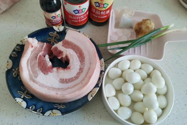 鹌鹑蛋红烧肉的做法图解1