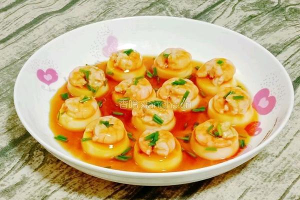 玉子豆腐蒸虾仁的做法图解13
