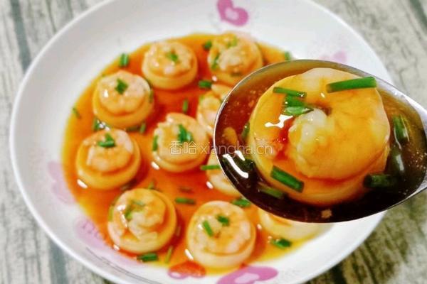 玉子豆腐蒸虾仁的做法图解14