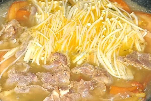 金针菇番茄肉片汤的做法图解9
