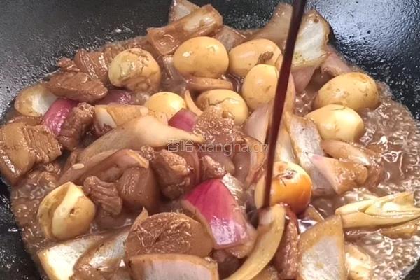 鹌鹑蛋焖肉的做法图解13