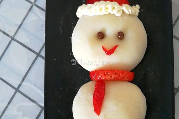 草莓大福 小雪人的做法图解13