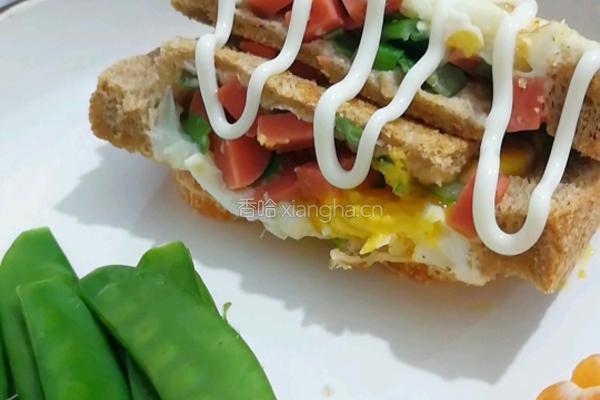 煎鸡蛋吐司片的做法图解6