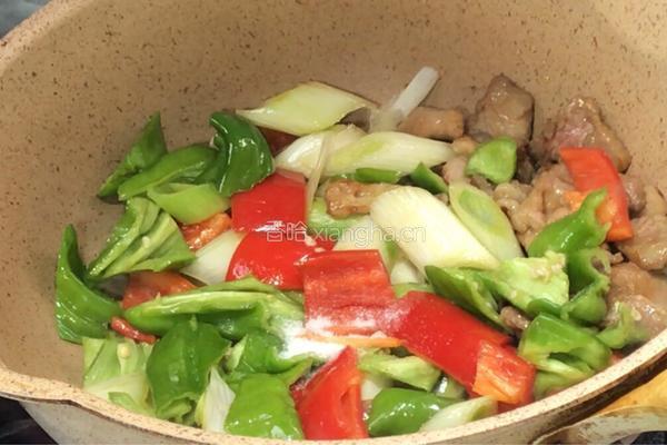大葱青椒炒肉的做法图解7