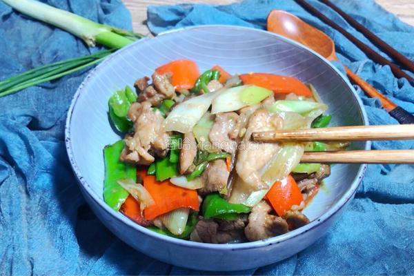 大葱青椒炒肉的做法图解9