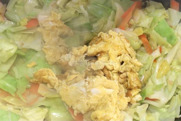 胡萝卜包菜炒鸡蛋的做法图解9