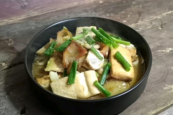 口蘑腊味豆腐的做法图解11