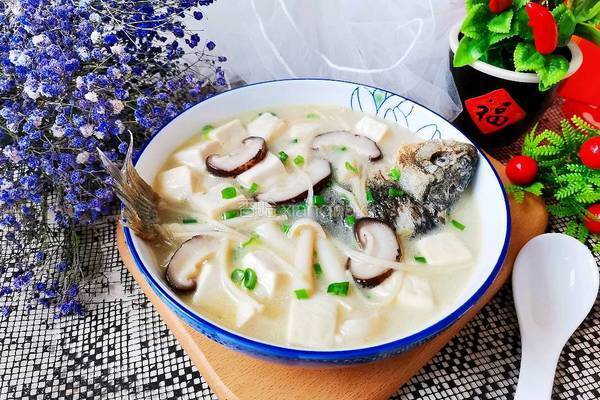鲫鱼豆腐菌菇汤