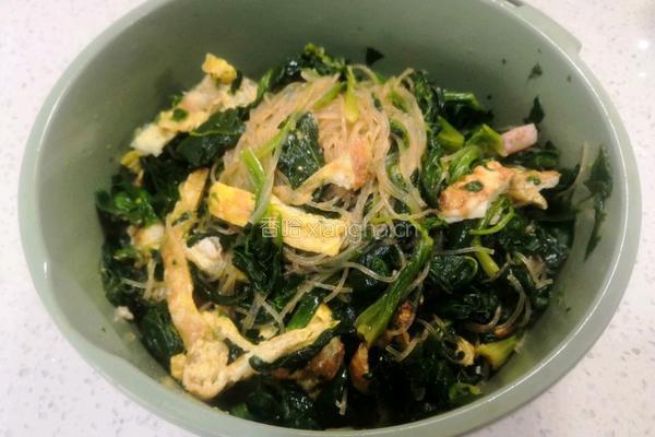 粉丝鸡蛋拌菠菜的做法图解6