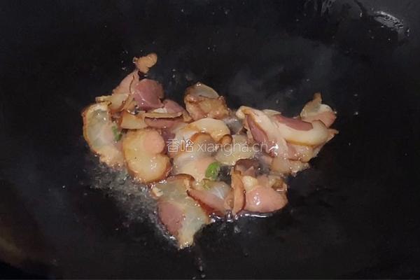 豆干炒腊肉的做法图解4