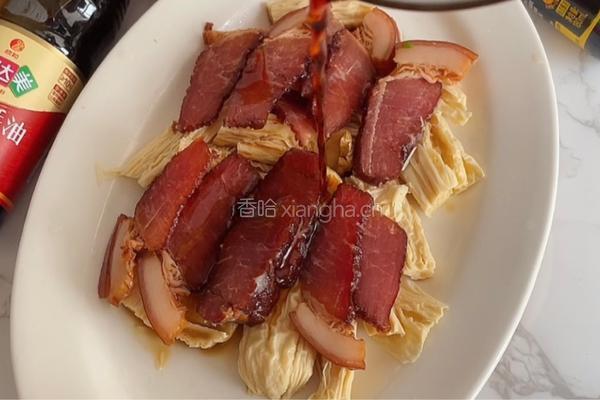 腐竹蒸腊肉的做法图解6