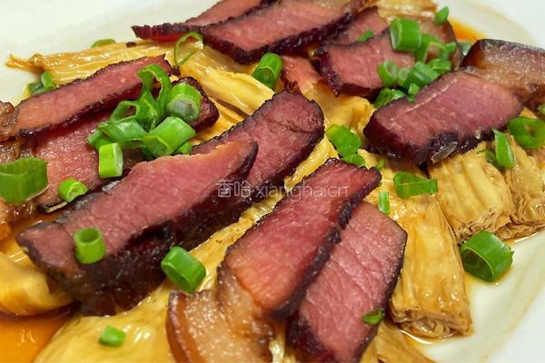 腐竹蒸腊肉的做法图解9
