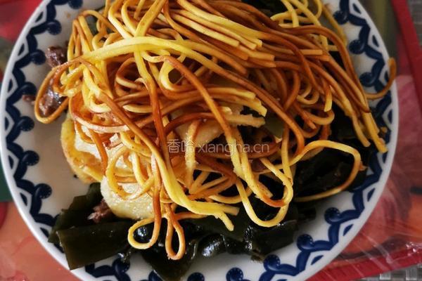 土豆豆角海带牛肉焖面的做法图解6