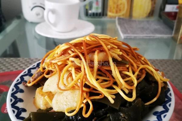土豆豆角海带牛肉焖面的做法图解7