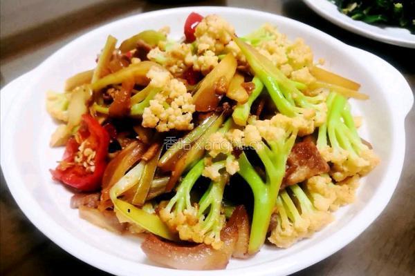 菜花炒肉的做法图解10