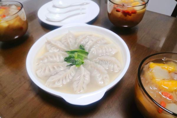 年夜饭翡翠柳叶饺子的做法图解7
