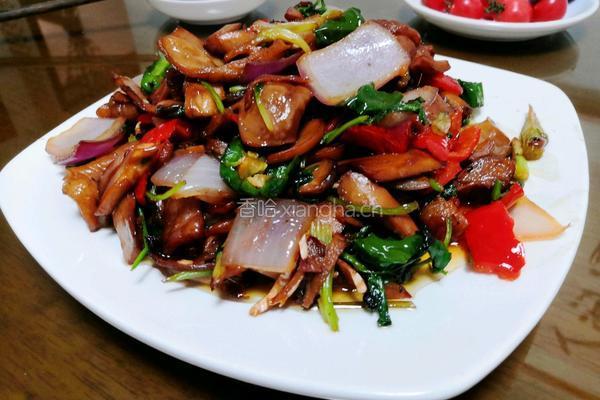 杏鲍菇炒肥肠