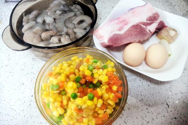 虾仁玉米鲜肉馅的做法图解1
