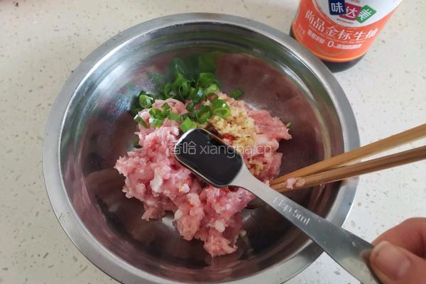 豆泡酿肉的做法图解3