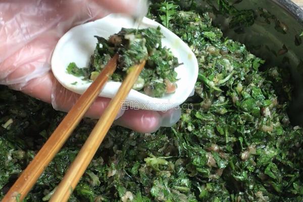 地菜猪肉汤圆的做法图解9